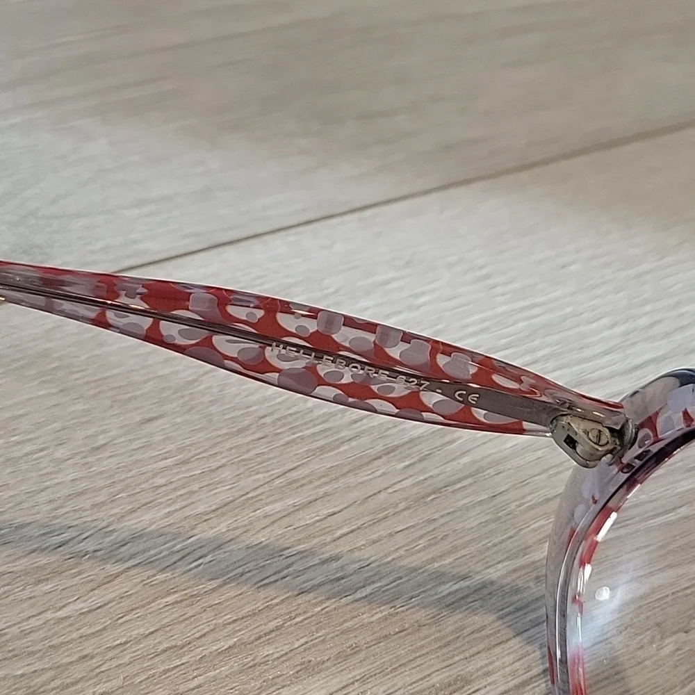 Jean Lafont glasses Frame Only Hellebore 627 Orange&Clear Square France 51 mm